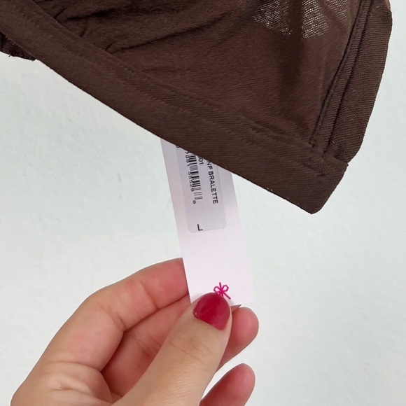 NWT Cosabella Soire Confidence Triangle Mesh Bralette in Uno Brown - Picture 4 of 6